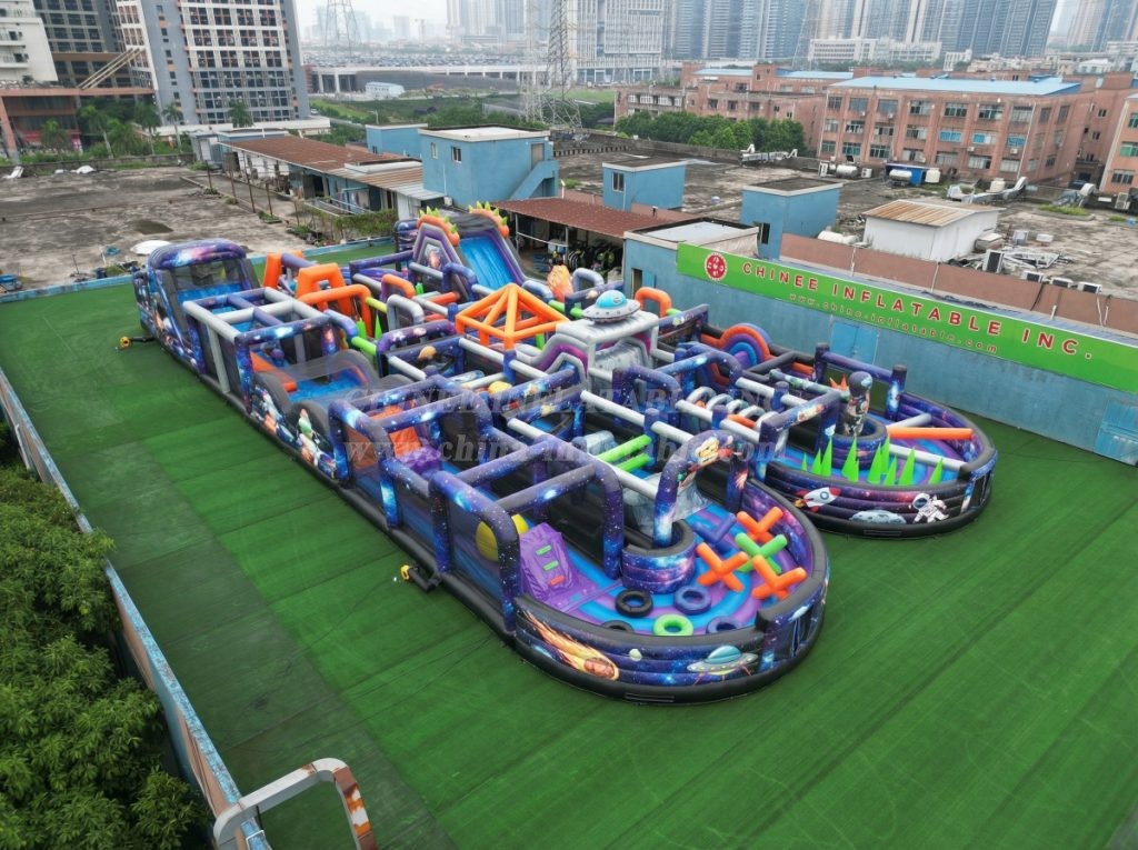 CR2-122 Space Theme Challenging Run Giant Inflatable Obstacle Courses