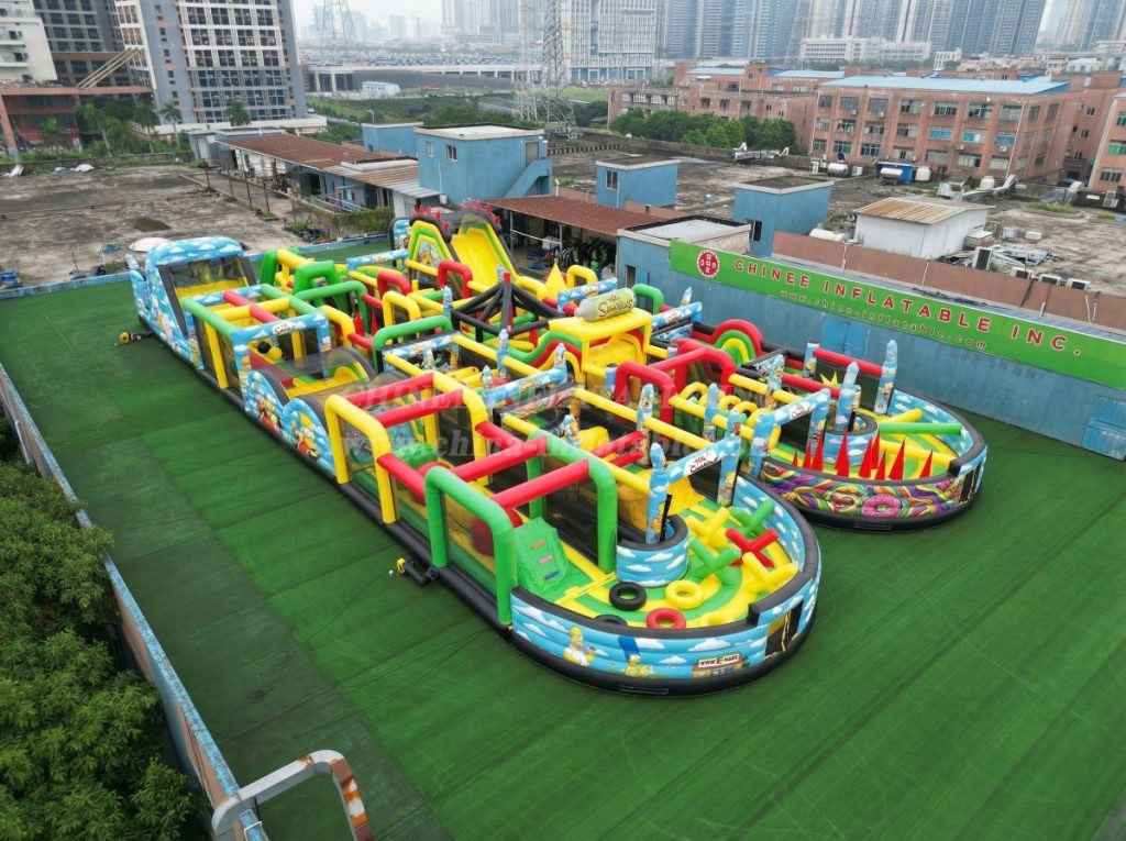 CR2-148 The Simpsons Theme Challenging Run Giant Inflatable Obstacle Courses