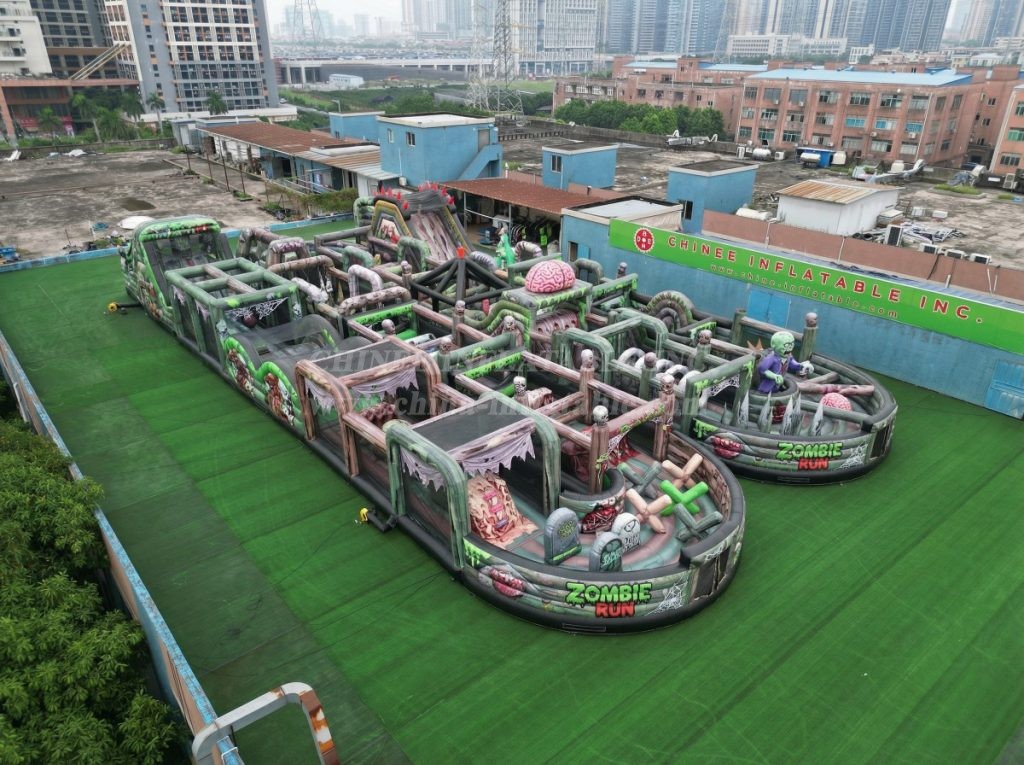 CR2-167 Zombie Theme Challenging Run Giant Inflatable Obstacle Courses