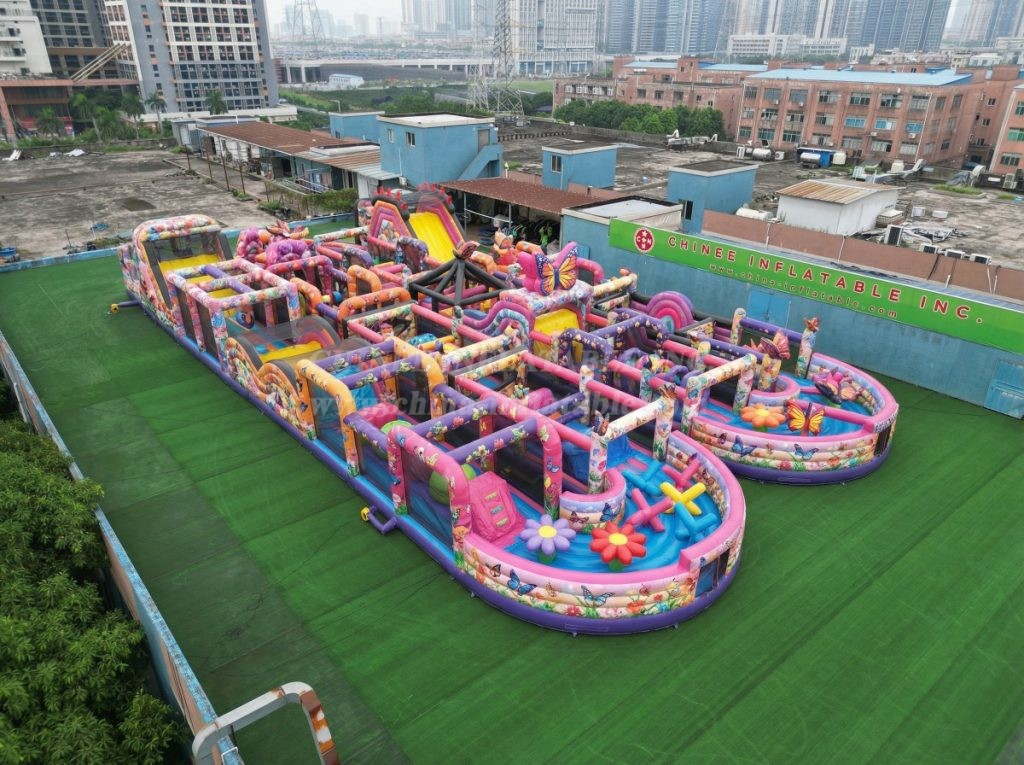 CR2-179 Butterfly Theme Challenging Run Giant Inflatable Obstacle Courses