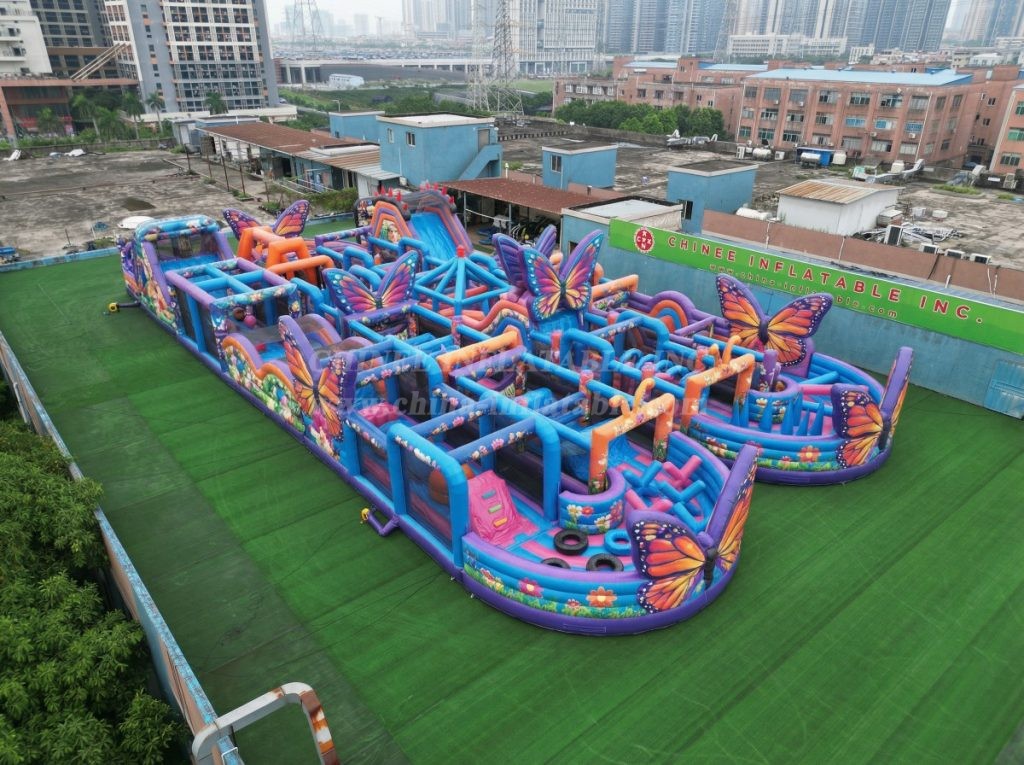 CR2-180 Butterfly Theme Challenging Run Giant Inflatable Obstacle Courses