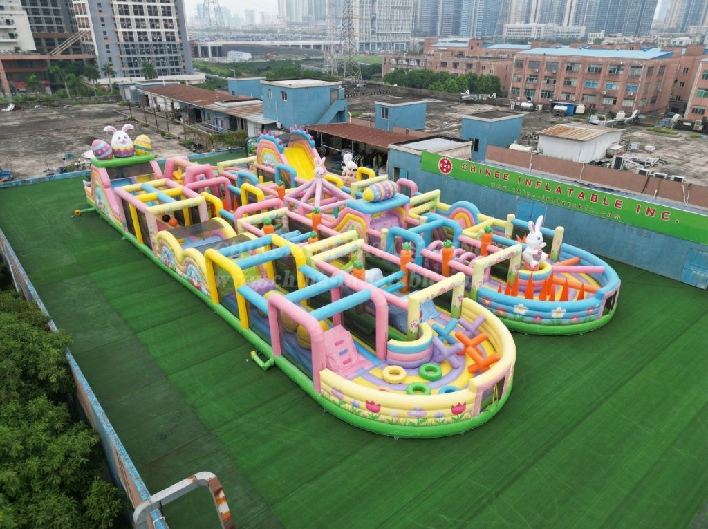 CR2-192 Easter Theme Challenging Run Giant Inflatable Obstacle Courses