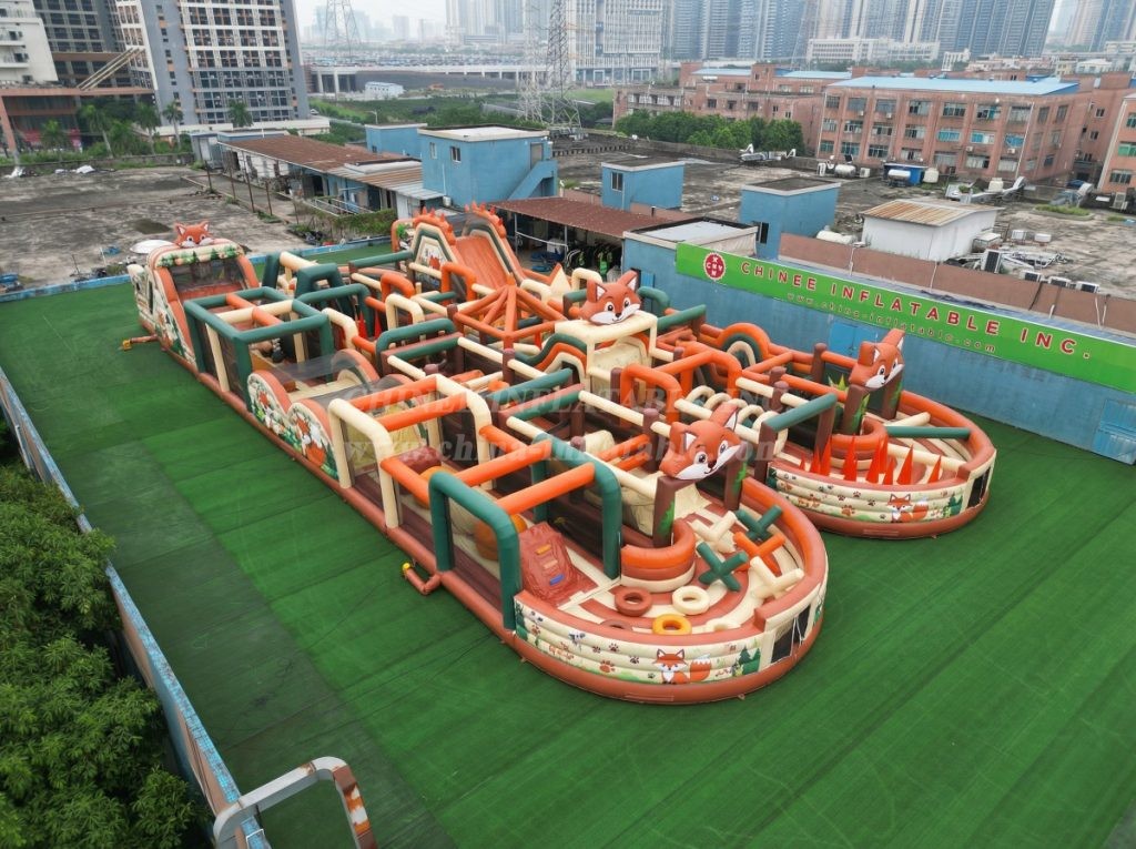CR2-194 Fox Theme Challenging Run Giant Inflatable Obstacle Courses