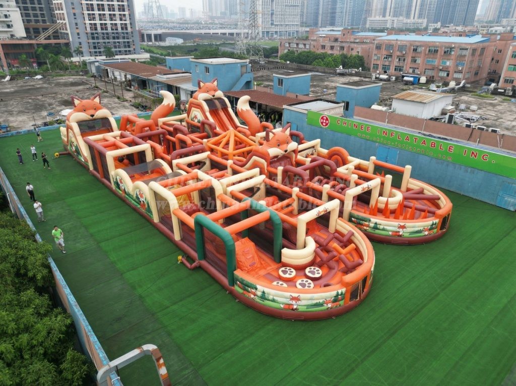 CR2-195 Fox Theme Challenging Run Giant Inflatable Obstacle Courses