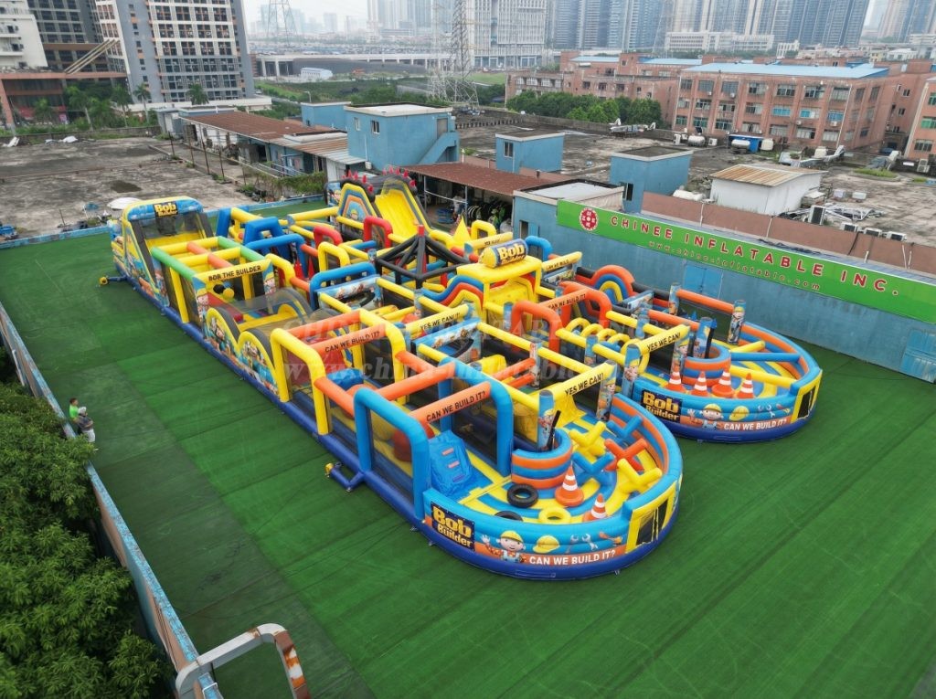 CR2-20 Bob the Builder Theme Challenging Run Giant Inflatable Obstacle Courses