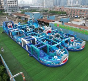 CR2-233 Shark Theme Challenging Run Giant Inflatable Obstacle Courses