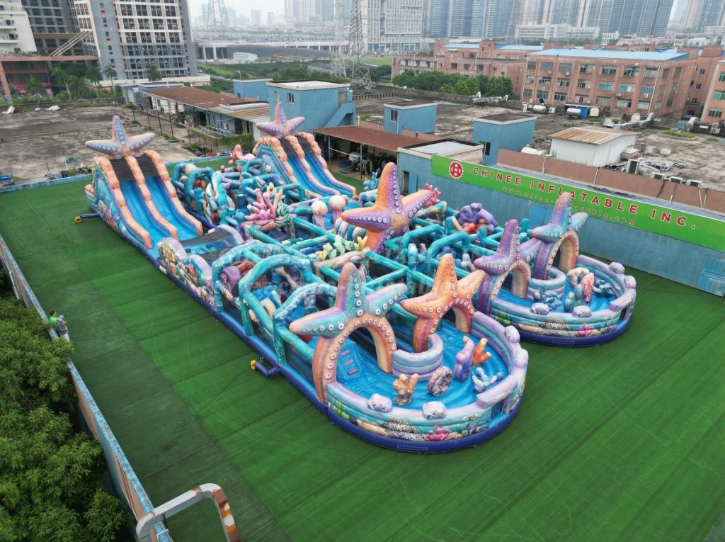 CR2-237 Starfish Theme Challenging Run Giant Inflatable Obstacle Courses