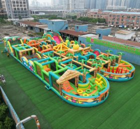 CR2-244 Tropical Theme Challenging Run Giant Inflatable Obstacle Courses