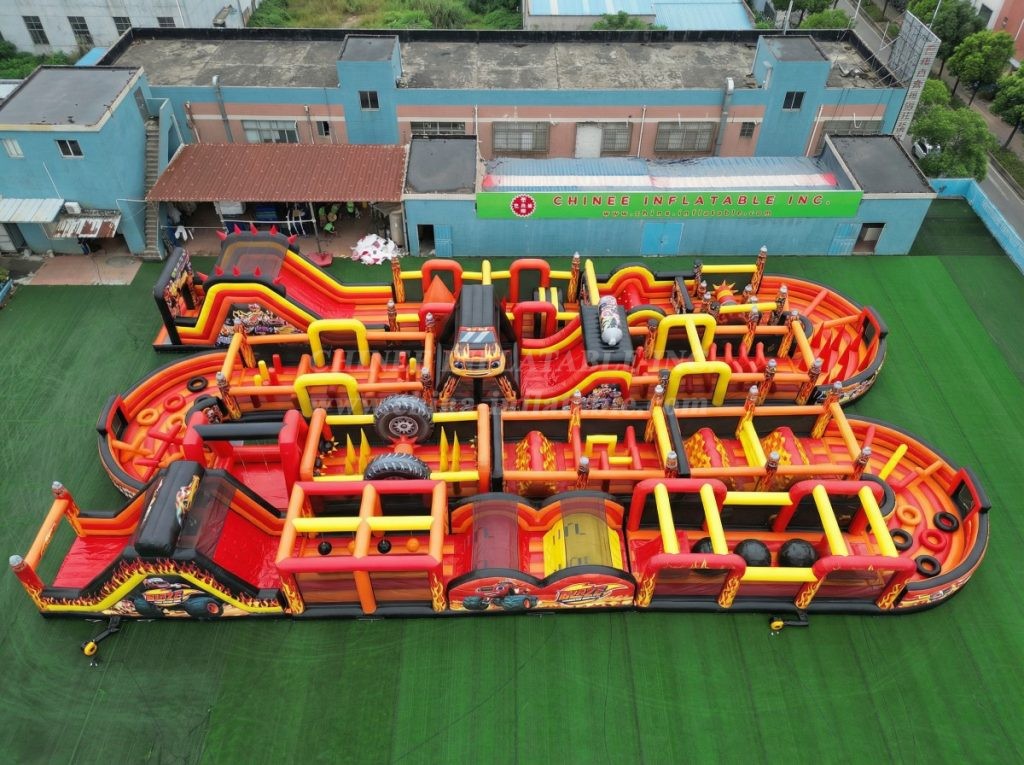 CR2-268 Blaze Monster Theme Challenging Run Giant Inflatable Obstacle Courses