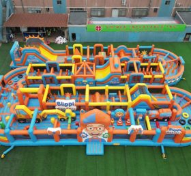 CR2-273 Blippi Wonders Theme Challenging Run Giant Inflatable Obstacle Courses