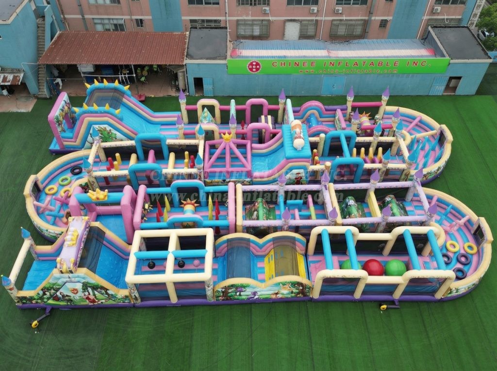 CR2-292 Fairy Tale Theme Challenging Run Giant Inflatable Obstacle Courses