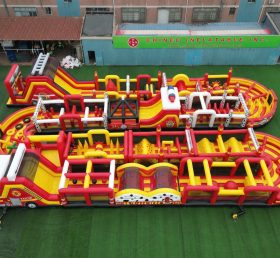 CR2-294 Firetruck Theme Challenging Run Giant Inflatable Obstacle Courses