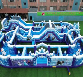 CR2-297 Frozen Theme Challenging Run Giant Inflatable Obstacle Courses