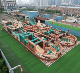 CR2-3 American Indian Theme Challenging Run Giant Inflatable Obstacle Courses