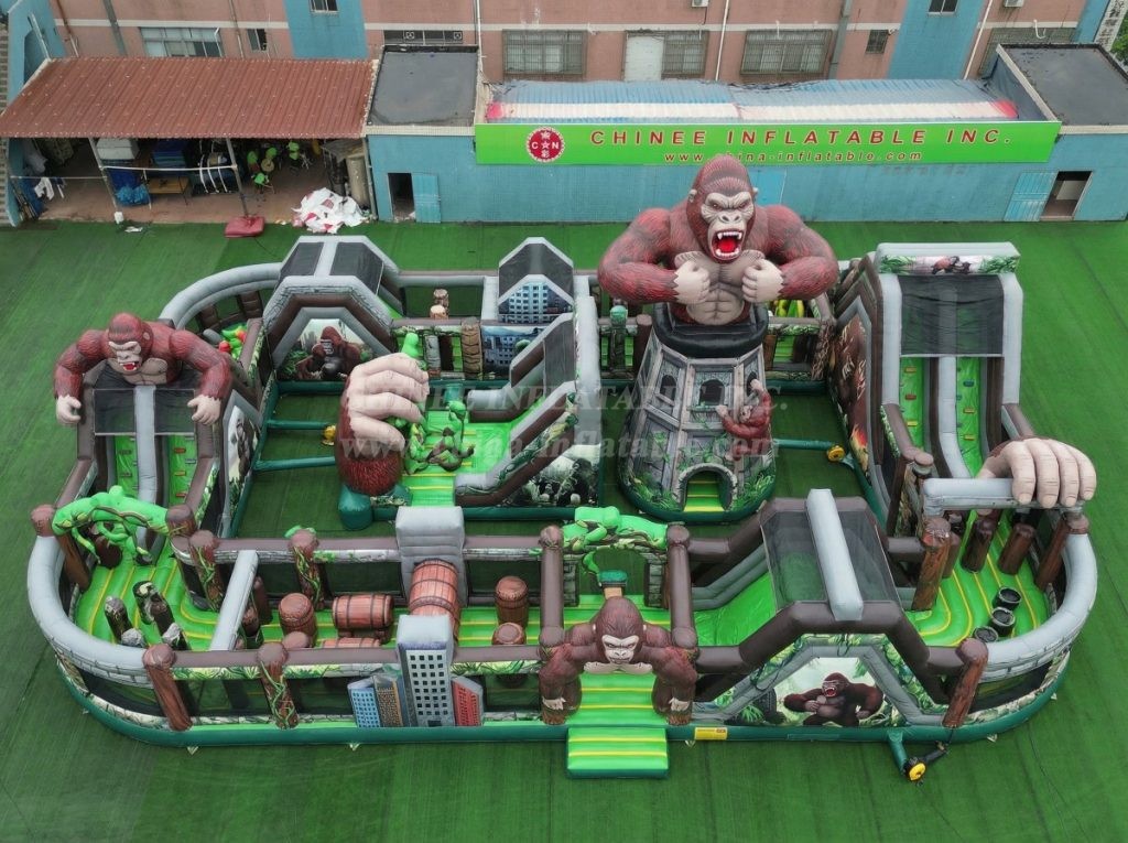 CR2-306 King Kong Theme Challenging Run Giant Inflatable Obstacle Courses