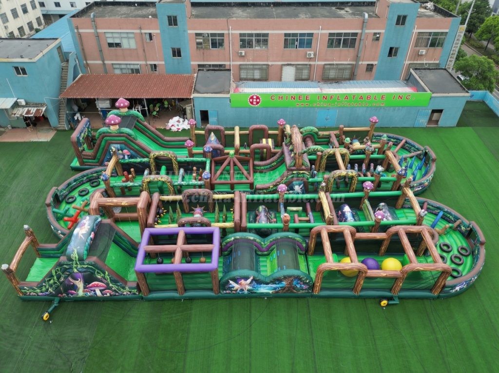 CR2-310 Magic Forest Theme Challenging Run Giant Inflatable Obstacle Courses