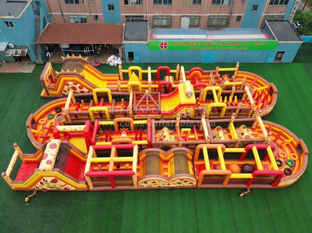 CR2-318 Pizza Theme Challenging Run Giant Inflatable Obstacle Courses