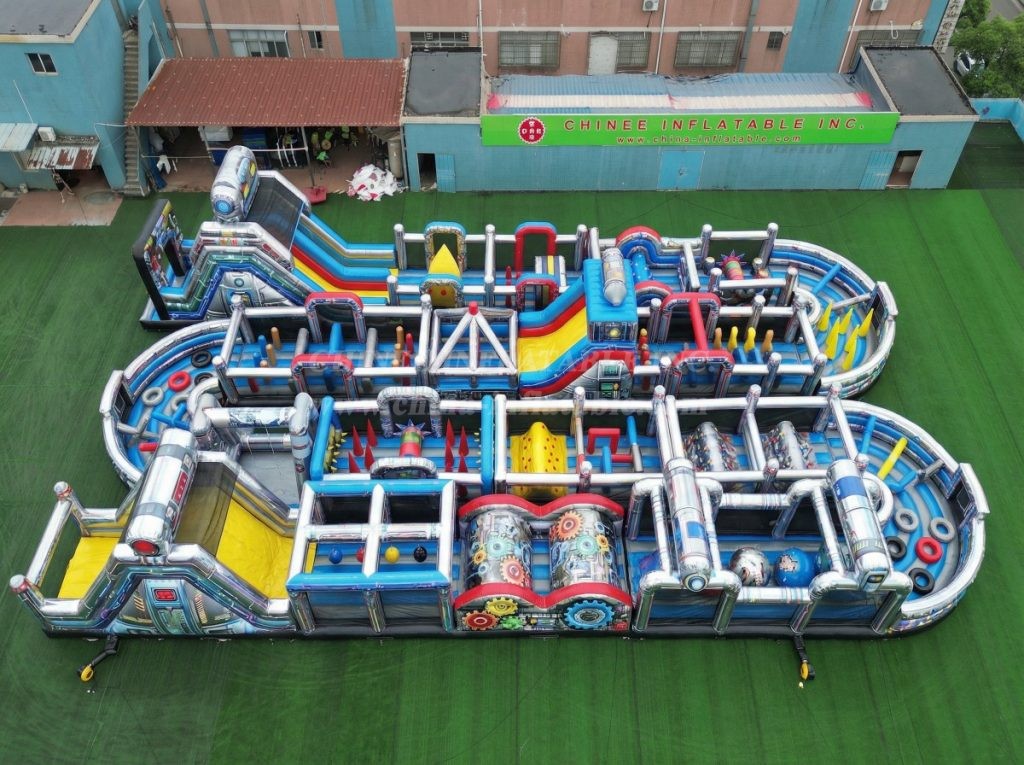 CR2-324 Robot Theme Challenging Run Giant Inflatable Obstacle Courses