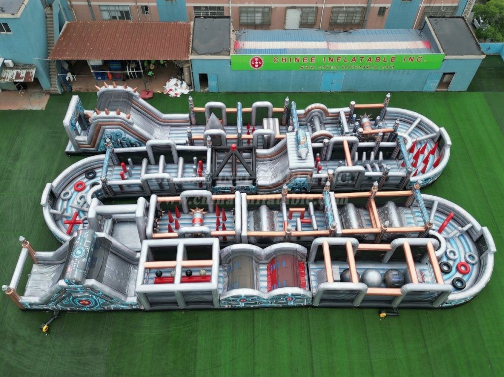 CR2-325 Robot Theme Challenging Run Giant Inflatable Obstacle Courses