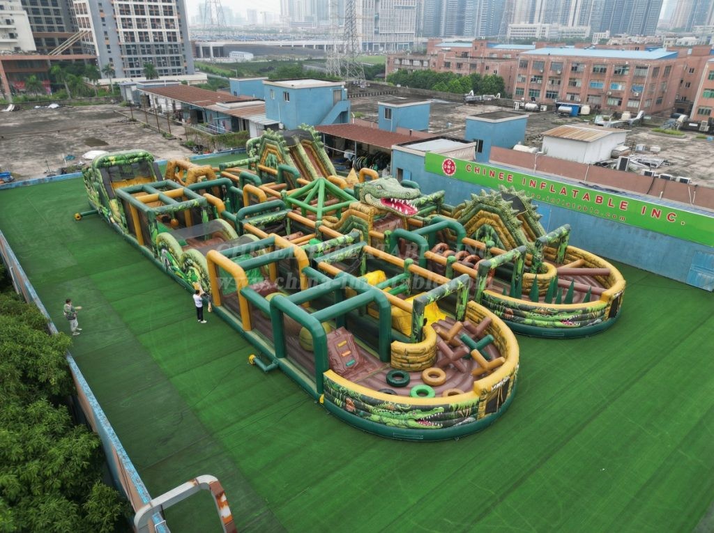 CR2-33 Crocodile Theme Challenging Run Giant Inflatable Obstacle Courses