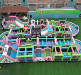 CR2-330 The Powerpuff Girls Theme Challenging Run Giant Inflatable Obstacle Courses
