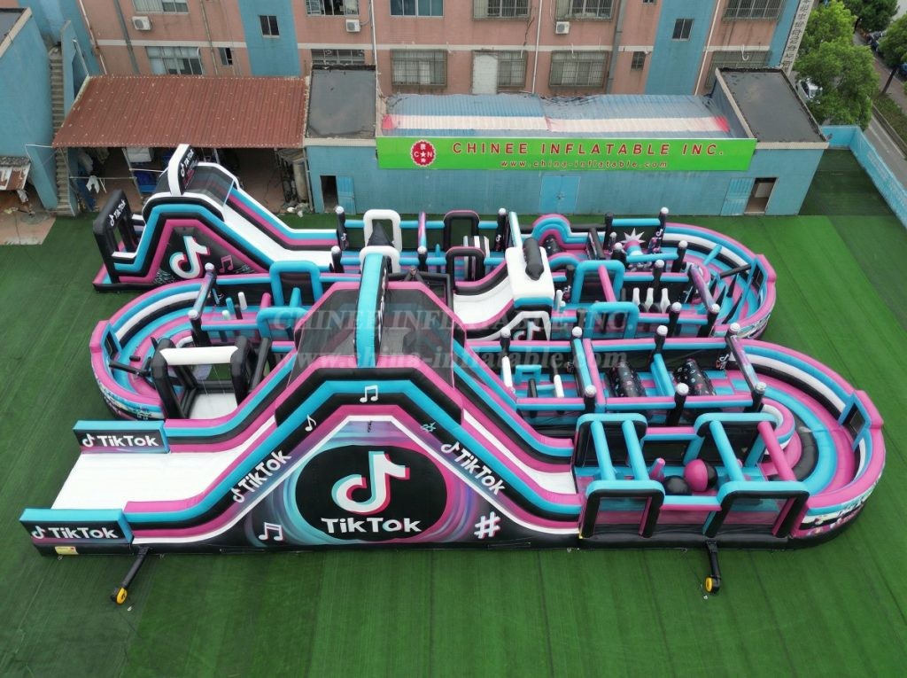 CR2-331 TikTok Theme Challenging Run Giant Inflatable Obstacle Courses