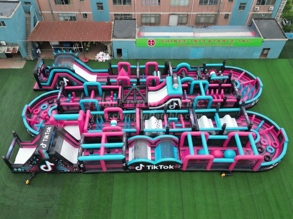 CR2-332 TikTok Theme Challenging Run Giant Inflatable Obstacle Courses