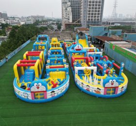 CR2-347 Doraemon Theme Challenging Run Giant Inflatable Obstacle Courses