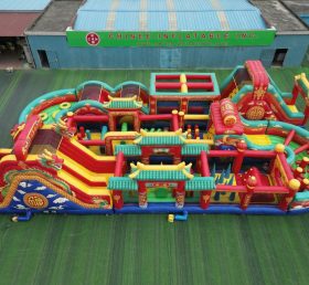 CR2-370 Chinese Style Theme Challenging Run Giant Inflatable Obstacle Courses