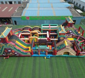 CR2-371 Chinese Style Theme Challenging Run Giant Inflatable Obstacle Courses