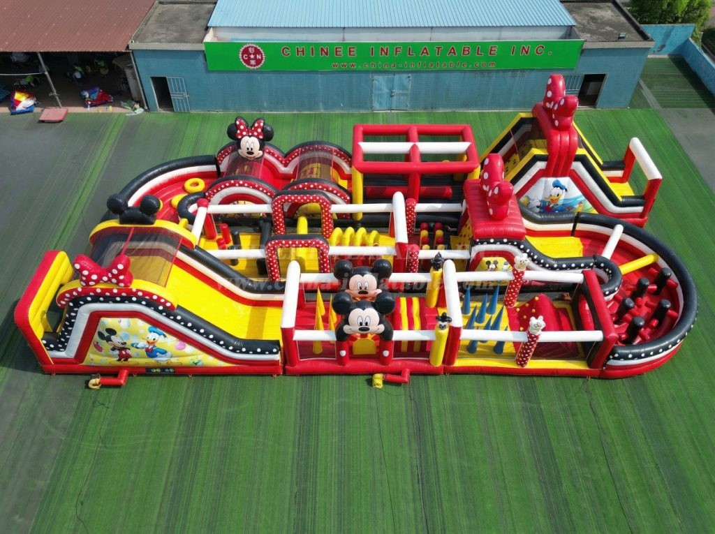 CR2-405 Mickey & Minnie Theme Challenging Run Giant Inflatable Obstacle Courses