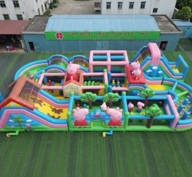 CR2-420 Peppa Pig Theme Challenging Run Giant Inflatable Obstacle Courses