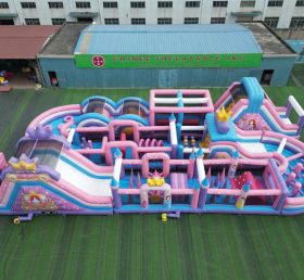 CR2-426 Princess Parties Theme Challenging Run Giant Inflatable Obstacle Courses