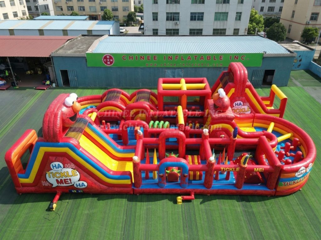 CR2-453 Tickle Me Elmo Theme Challenging Run Giant Inflatable Obstacle Courses