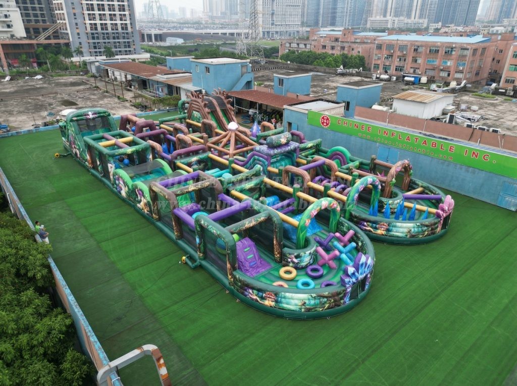 CR2-69 Magic Forest Theme Challenging Run Giant Inflatable Obstacle Courses