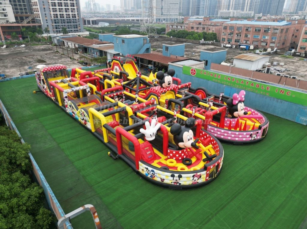 CR2-72 Mickey & Minnie Theme Challenging Run Giant Inflatable Obstacle Courses