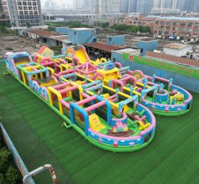 CR2-99 Peppa Pig Theme Challenging Run Giant Inflatable Obstacle Courses