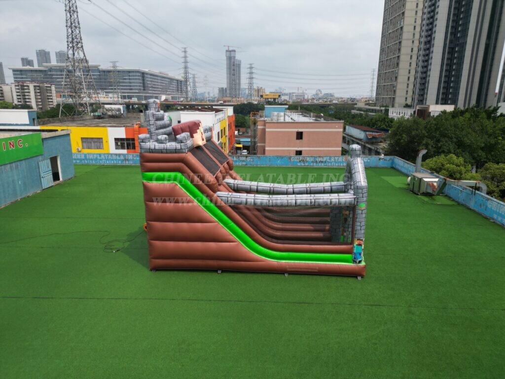 T8-9406 Minecraft Theme Inflatable Dry Slide