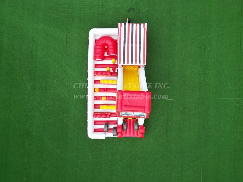 T2-8120 Fire Truck Inflatable Playground