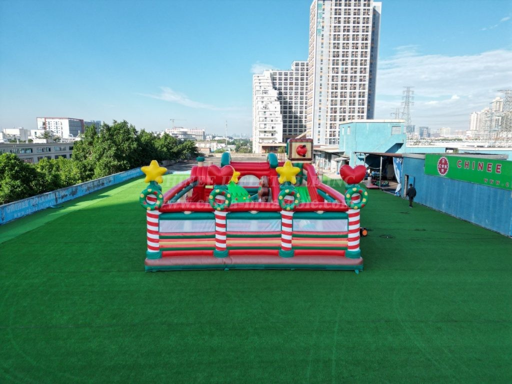 T6-5602 Christmas Train Inflatable Fun City