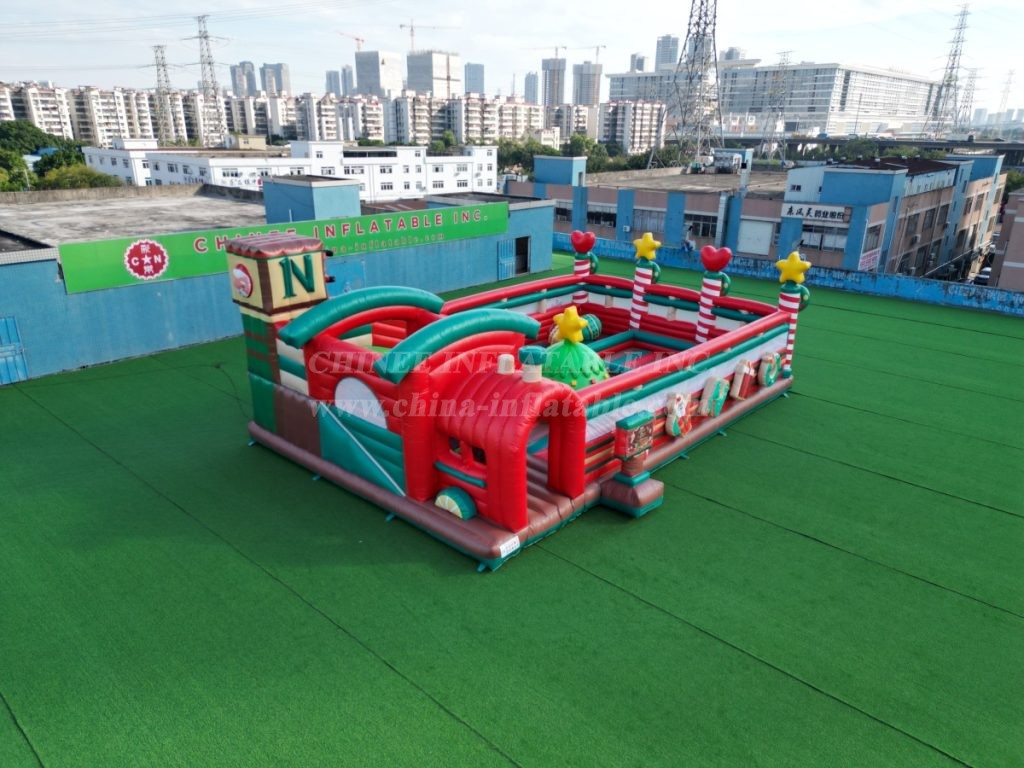 T6-5602 Christmas Train Inflatable Fun City