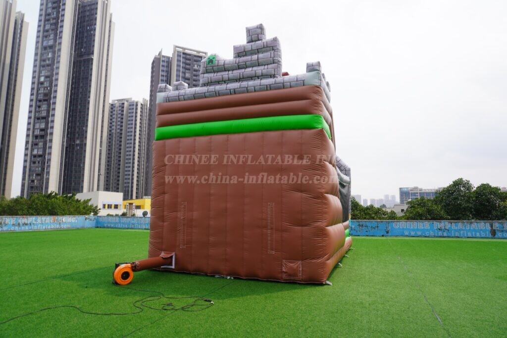 T8-9406 Minecraft Theme Inflatable Dry Slide