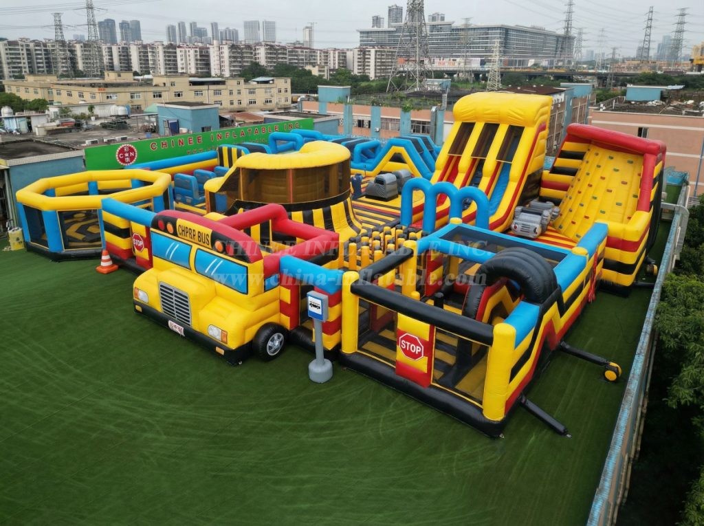 GF3-119 Bus Theme Inflatable Park