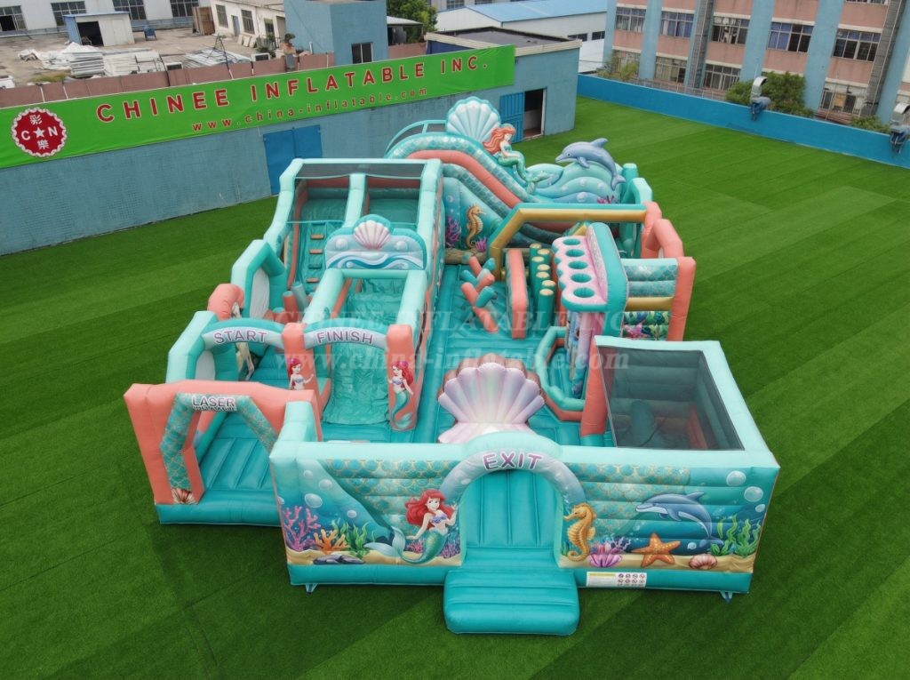 GF3-354 Mermaid Theme Inflatable Park