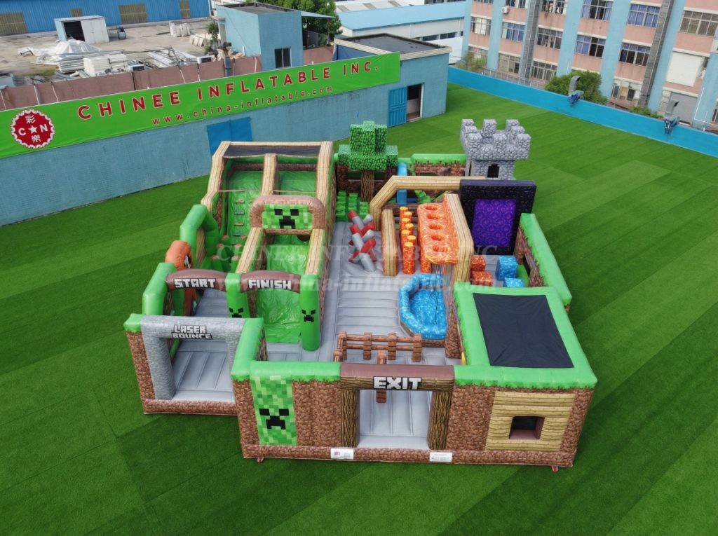 GF3-357 Minecraft Theme Inflatable Park