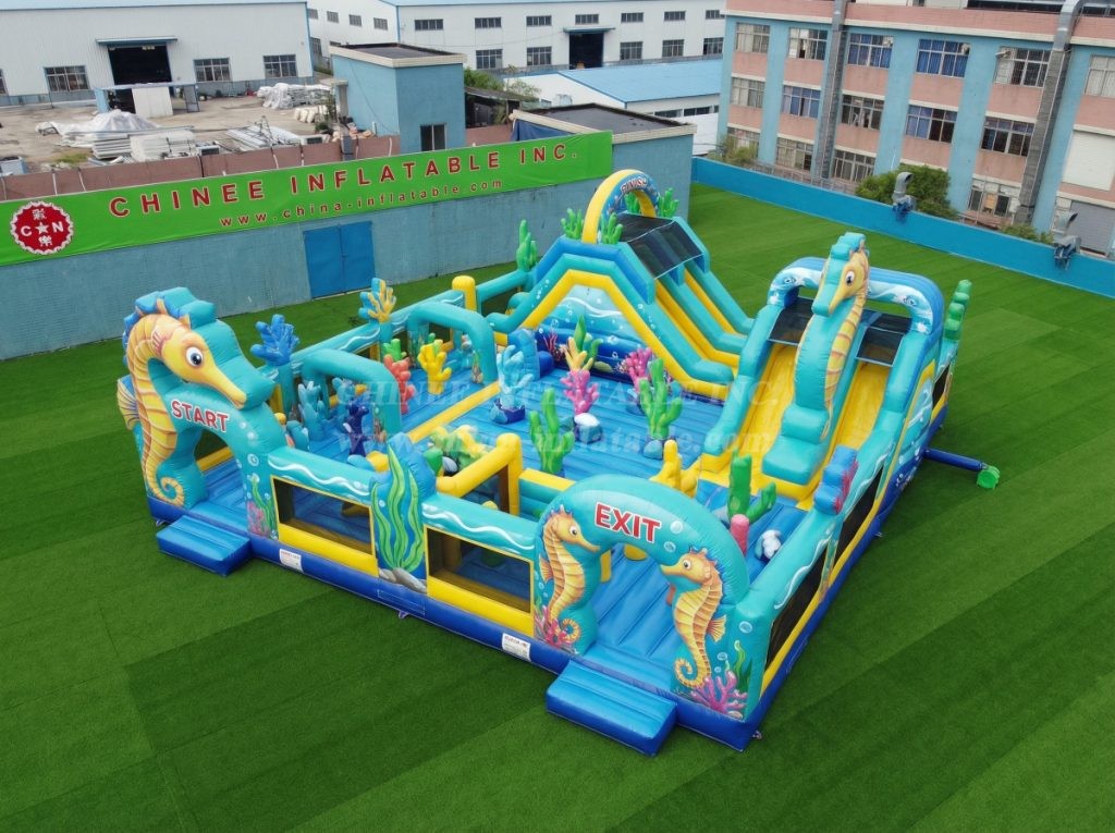 GF3-396 Seahorse Theme Inflatable Park