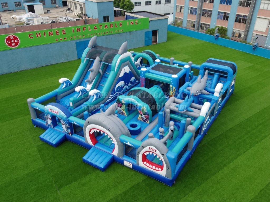 GF3-397 Shark Theme Inflatable Park
