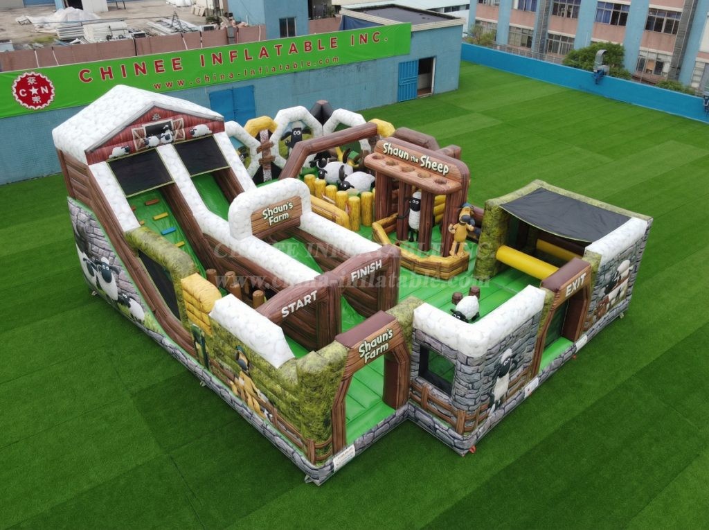 GF3-398 Shaun the Sheep Theme Inflatable Park