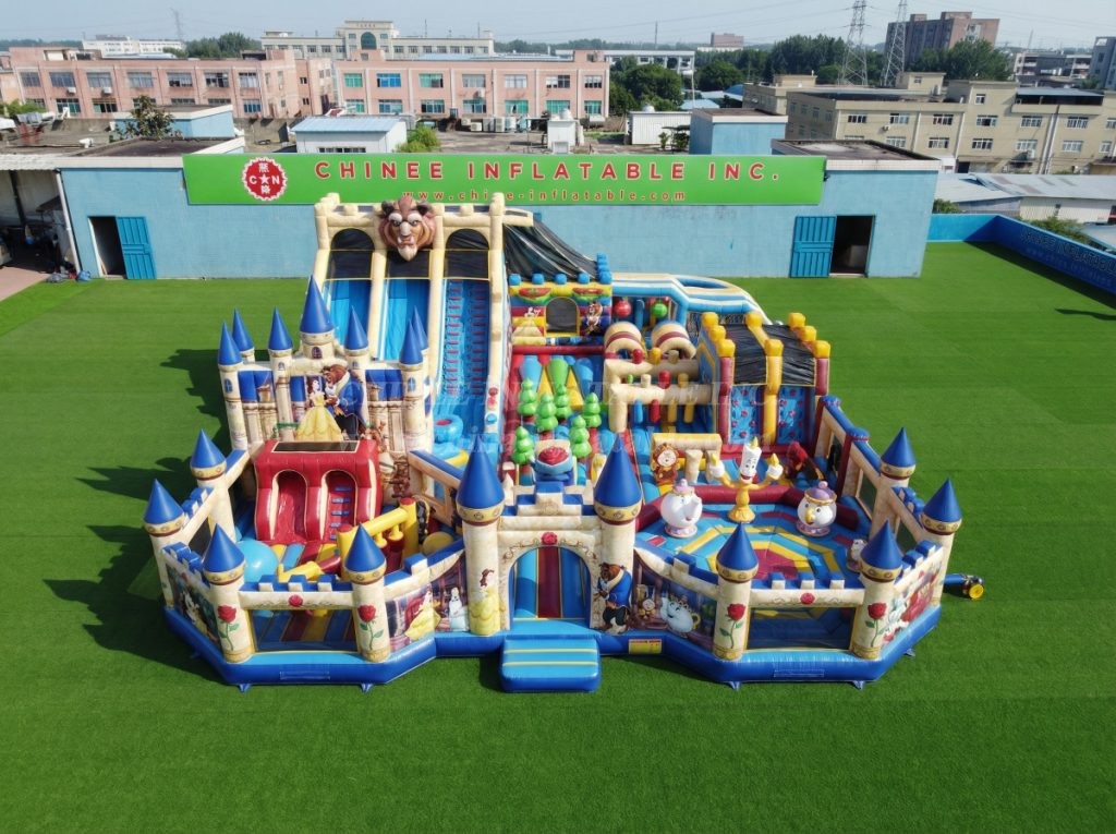 GF3-453 Beauty and the Beast Theme Inflatable Park