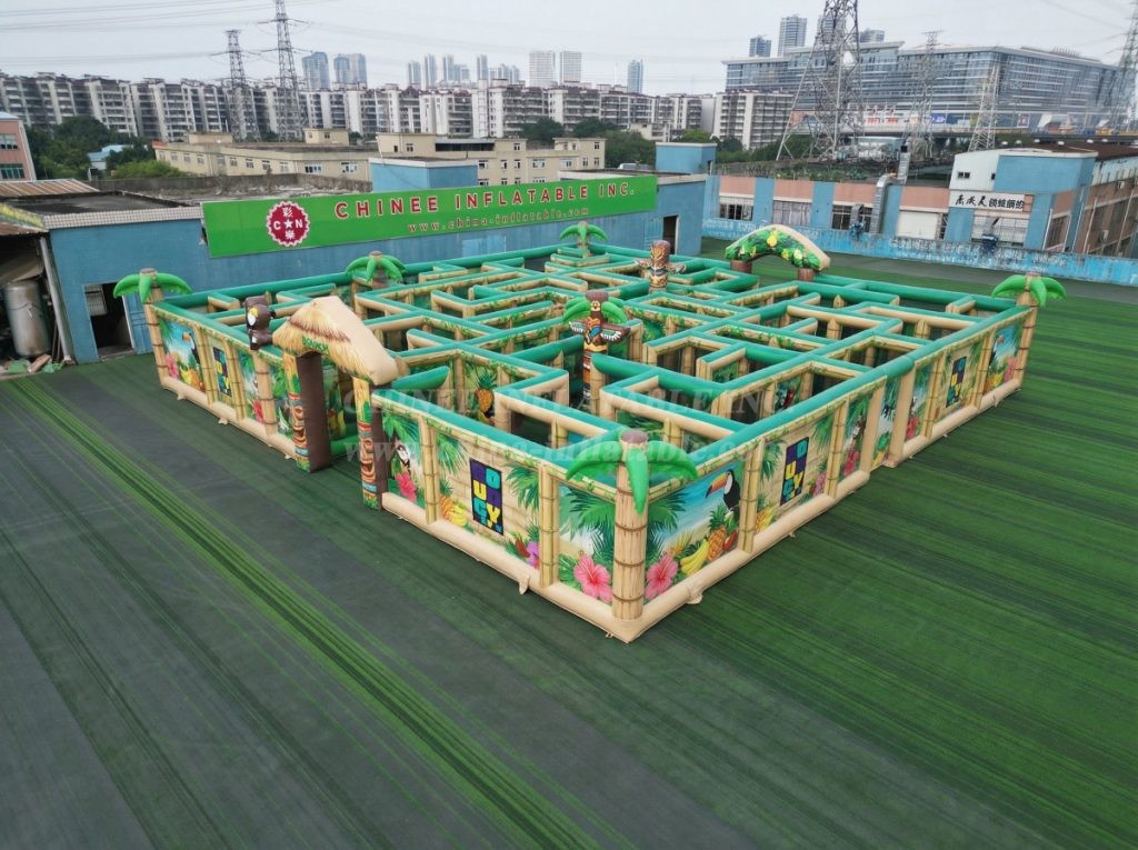 MAZE1-172 Tropical Theme Inflatable Maze